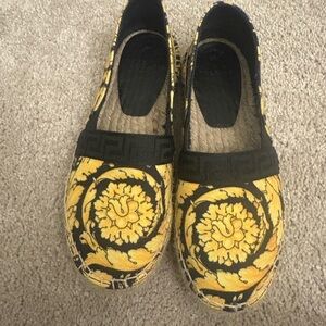 Versace Black and Yellow Espadrilles